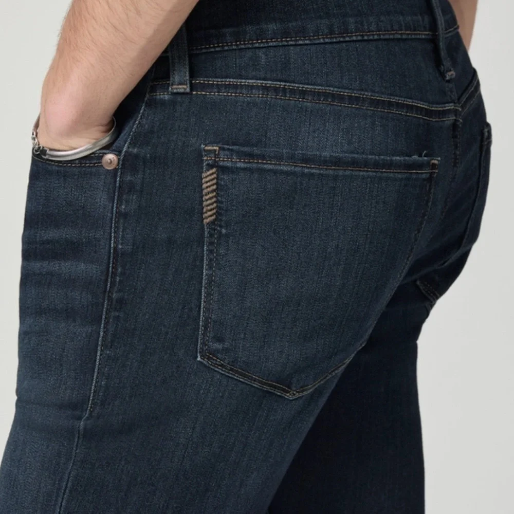 PAIGE Lennox Men's Slim Jeans in Dark Blue